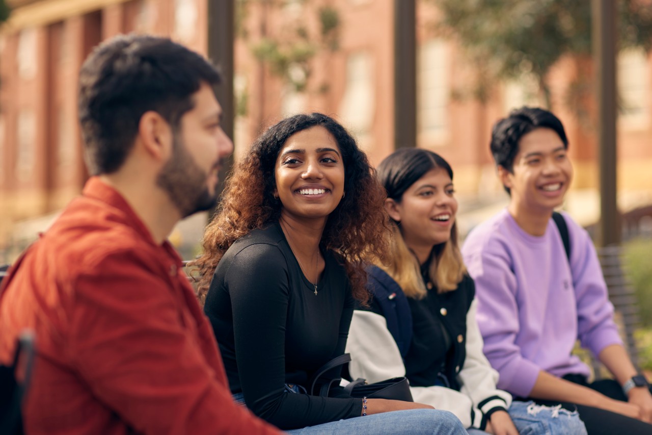 International students socialising