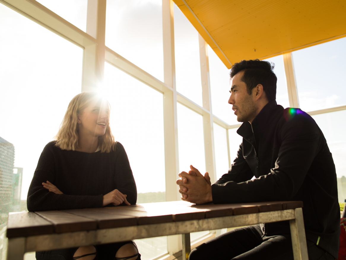 Students talking