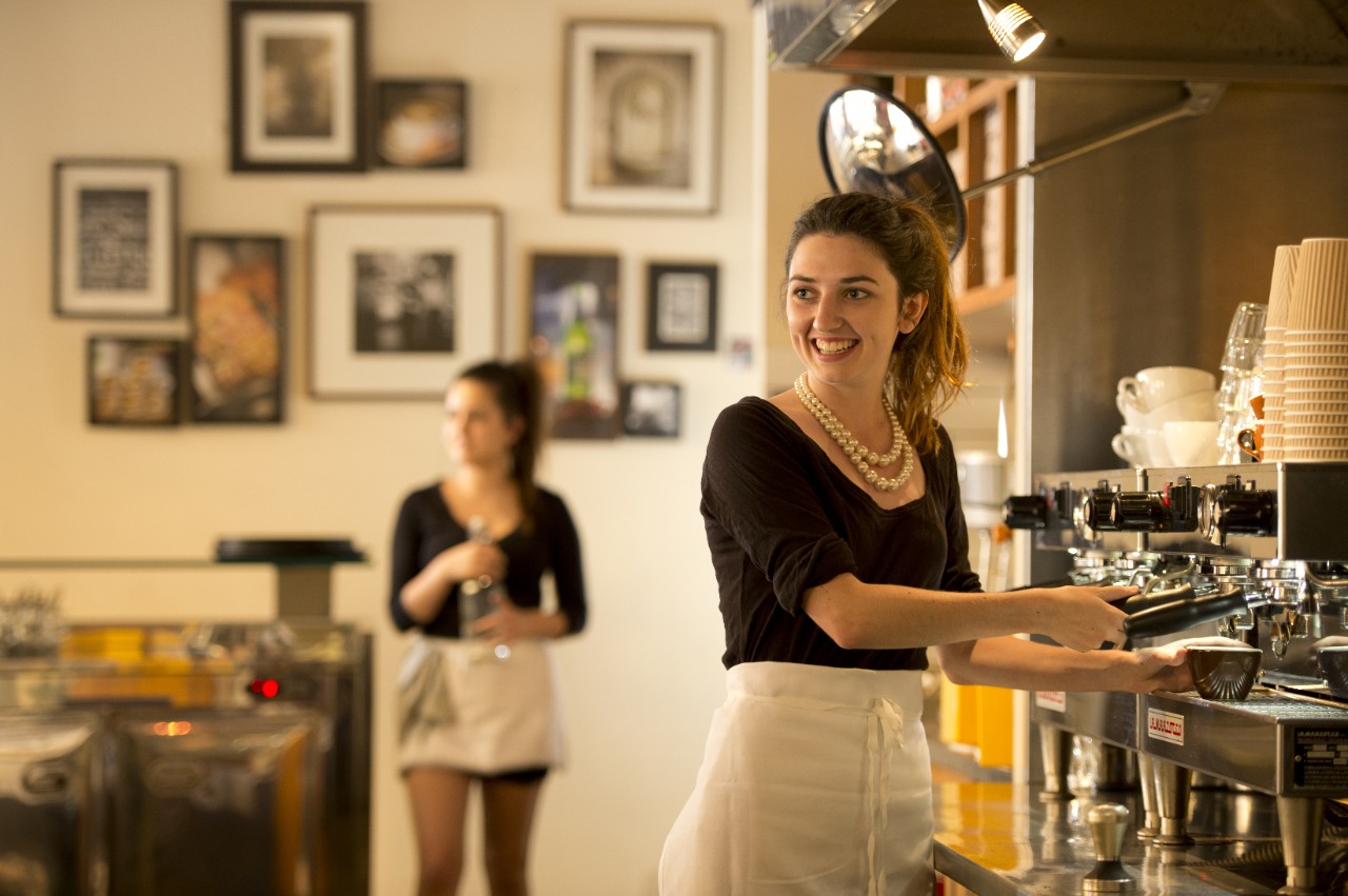 Students in workplace - cafeteria