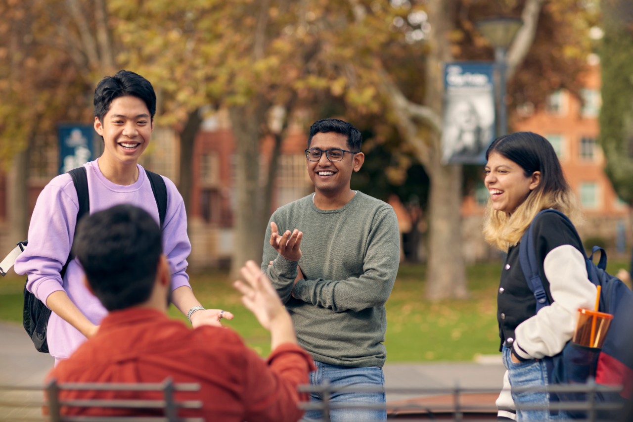 International students socialising