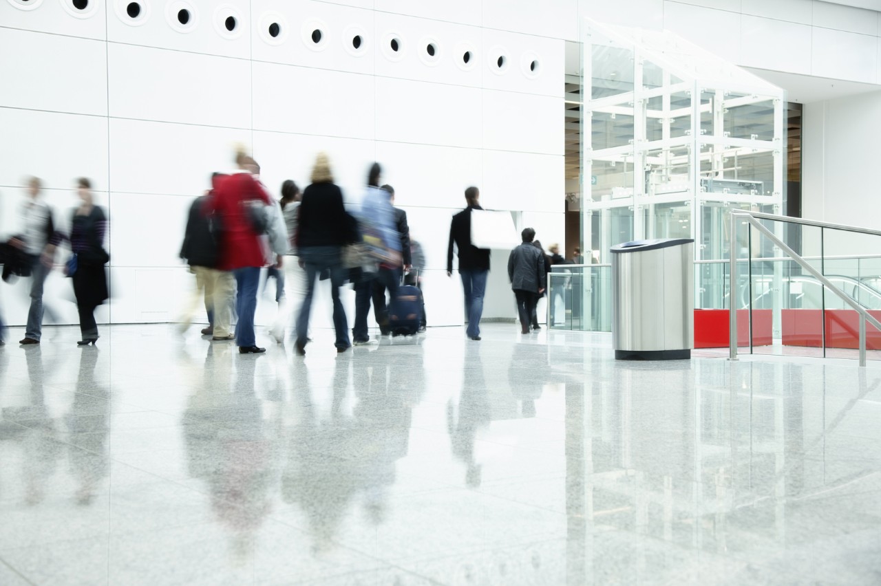 Crowd in an airport